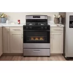 Amana - 5.1 Cu. Ft. Freestanding Gas Range With Bake Assist Temps - Stainless Steel -Appliance Shop 3f17be03 f8a0 5768 83d6 3eb013b20549