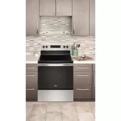 Whirlpool - 5.3 Cu. Ft. Freestanding Electric Range With Steam-Cleaning And Frozen Bake™ - Stainless Steel -Appliance Shop 4087b960 8656 52a6 bd29 3c0d76845419