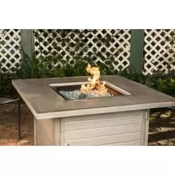 Fire Sense - Langhorne Square Aluminum LPG Fire Pit - Barnwood -Appliance Shop 41d036e7 a319 5f45 b9d7 58088ece271d
