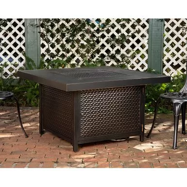 Fire Sense - Weyland Square LPG Fire Pit - Antique Bronze 9 Fire Sense - Weyland Square LPG Fire Pit - Antique Bronze - Image 7