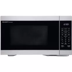Sharp - 1.1 Cu Ft Stainless Countertop Microwave With 1000 Watts - Silver