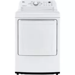 LG - 7.3 Cu Ft Electric Dryer With Sensor Dry - White