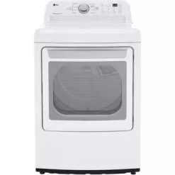 LG - 7.3 Cu. Ft. Smart Gas Dryer With Sensor Dry - White