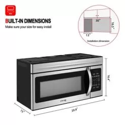 Gasland Chef 30 Inch Over-the-Range Microwave Oven With 1.6 Cu. Ft. Capacity, 1000 Watts, 300 CFM In Stainless Steel,Easy Clean - Stainless Steel 15 Gasland Chef 30 Inch Over-the-Range Microwave Oven With 1.6 Cu. Ft. Capacity, 1000 Watts, 300 CFM In Stainless Steel,Easy Clean - Stainless Steel -Appliance Shop 43b62187 1905 418f ad09 b7811d5f1b52