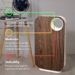 OVAL AIR 3-Stage H13 True HEPA 5-in-1 Air Purifier For Rooms Up To 600 Sq. Ft. Reduces Allergies, Asthma, Pets, Odor, Smoke - Light Wood -Appliance Shop 44e6af1e 22be 4160 bad8 6033f8174a62