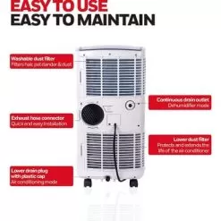 Honeywell - 400 Sq. Ft Portable Air Conditioner - White/Black -Appliance Shop 457099de c1c0 5367 a297 8f89c584dc97