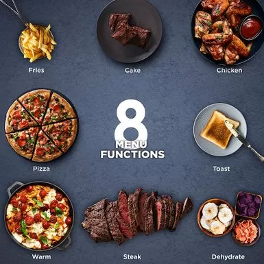 Elite Gourmet - 10L Digital Air Fryer Oven, 7 Preset Functions - Silver 8 Elite Gourmet - 10L Digital Air Fryer Oven, 7 Preset Functions - Silver - Image 6