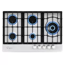 30" Built-in 5 Burners Stainless Steel Gas Cooktop - LPG Convertible - 18,000-BTUs Power Burner - 30 Inch - 30 Inch