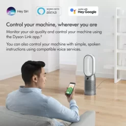 Dyson - Purifier Hot+Cool - HP07 - Smart Tower Air Purifier, Heater And Fan - White/Silver -Appliance Shop 4715a26b 76e5 4e98 b36e 411be48fad09