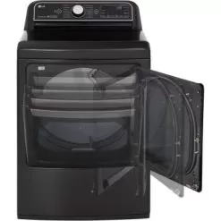 LG - 7.3 Cu. Ft. Smart Electric Dryer With Steam And Sensor Dry - Black Steel -Appliance Shop 47bb7319 a98a 5de5 bf7f 7e73a57a351e