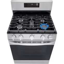 LG - 5.8 Cu. Ft. Smart Freestanding Gas True Convection Range With EasyClean And AirFry - Stainless Steel -Appliance Shop 48bc8084 4c2e 56e2 910a ebfcc65d3285