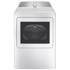 Ge Profile 7.4 Cu. Ft. White Electric Dryer With Sanitize Cycle And Sensor Dry