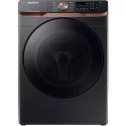 Samsung - 5.0 Cu. Ft. Extra Large Capacity Smart Front Load Washer With Super Speed Wash And Steam - Brushed Black