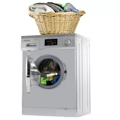 All-in-One 13 Lbs 1200 RPM Compact 2016 Combo Washer Dryer - Silver 6 All-in-One 13 Lbs 1200 RPM Compact 2016 Combo Washer Dryer - Silver - Image 4