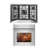 2 Piece Kitchen Package With 24" Gas Single Wall Oven & 30" Gas Cooktop - Silver -Appliance Shop 49650f76 459d 4344 90ed 431d00a4310c