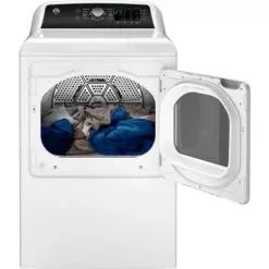 GE - 7.4 Cu. Ft. Front Load Electric Dryer With Sensor Dry - White On White -Appliance Shop 4a35db75 c456 5949 956c 5d8ce39b3610