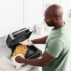 Ninja - Foodi Smart XL 6-in-1 Countertop Indoor Grill With Smart Cook System, 4-quart Air Fryer - Dark Grey/Stainless -Appliance Shop 4b43c2ac 7529 5ab5 8c2e 37b2f12c429b