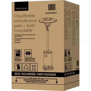 Insignia™ - Standing Patio Heater - Stainless Steel 7 Insignia™ - Standing Patio Heater - Stainless Steel - Image 5