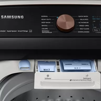 Samsung 5.5-Cu. Ft. Extra-Large Capacity Smart Top Load Washer With Super Speed Wash, Ivory 11 Samsung 5.5-Cu. Ft. Extra-Large Capacity Smart Top Load Washer With Super Speed Wash, Ivory - Image 9