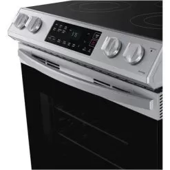 Samsung - 6.3 Cu. Ft. Front Control Slide-In Electric Range With Wi-Fi, Fingerprint Resistant - Stainless Steel -Appliance Shop 4c9a4710 f47c 5ddb ba4a 8f209e8533d9
