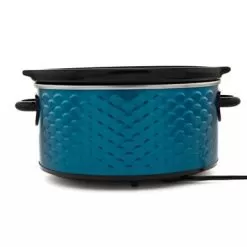 Brentwood Scallop Pattern 4.5 Quart Slow Cooker In Blue - Blue -Appliance Shop 4ccb650b db36 4e05 b437 b42363db3d8c