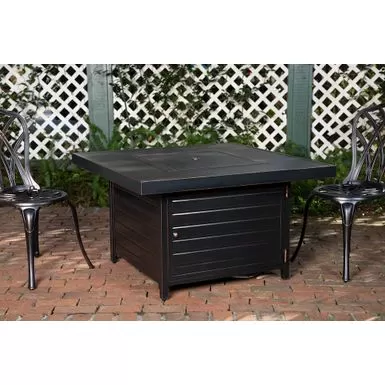 Fire Sense - Langhorne Square Aluminum LPG Fire Pit - Antique Bronze 10 Fire Sense - Langhorne Square Aluminum LPG Fire Pit - Antique Bronze - Image 8