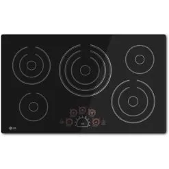 Lg Range 36 Inch Smoothtop Electric Cooktop With 5 Steady Heat Radiant Elements - N/A - Black