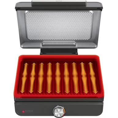 Ninja - Sizzle Smokeless Countertop Indoor Grill & Griddle With Interchangeable Grill And Griddle Plates - Gray/Silver 8 Ninja - Sizzle Smokeless Countertop Indoor Grill & Griddle With Interchangeable Grill And Griddle Plates - Gray/Silver - Image 6
