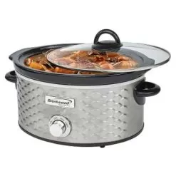 Brentwood Scallop Pattern 4.5 Quart Slow Cooker - Blue -Appliance Shop 4fb4c725 76e7 4997 bb6d fc43b9b7385a