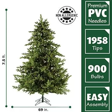 Fraser Hill Farm 7.5-Ft. Foxtail Pine Christmas Tree With Smart String Lighting, Green 4 Fraser Hill Farm 7.5-Ft. Foxtail Pine Christmas Tree With Smart String Lighting, Green - Image 2