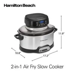 Hamilton Beach 2-in-1 6 Quart Air Fry Slow Cooker - Stainless Steel -Appliance Shop 513f55e8 c09b 453c 9c9e 68253c4393c5