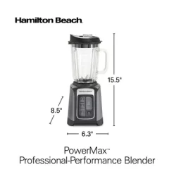 Hamilton Beach - PowerMax Professional Performance Blender Gray -Appliance Shop 521fe78a a889 45da 89e5 79f584e3e24b