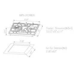 2 Piece Kitchen Package With 24" Gas Cooktop & 30" Ductless Under Cabinet Range Hood - N/A - Silver -Appliance Shop 53372d65 c2bd 47ed 9121 09ebaf7e2ea7