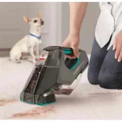 BISSELL - Pet Stain Eraser PowerBrush Plus Cordless Portable Carpet Cleaner - Titanium And Electric Blue -Appliance Shop 53ecace7 d3bf 4e5e 817d a7337b371910
