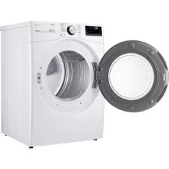 LG - 7.4 Cu. Ft. Stackable Smart Electric Dryer With Steam And Built-In Intelligence - White -Appliance Shop 540b4e62 02cf 57c5 8f6f a7e673d8ddd6
