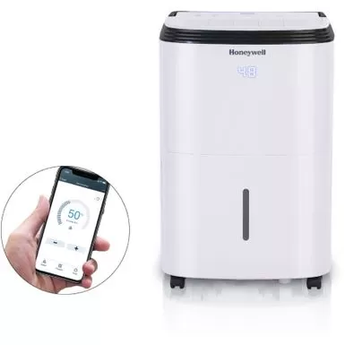 Honeywell - Smart WiFi Energy Star Dehumidifier For Basements & Rooms Up To 4000 Sq.Ft. With Alexa Voice Control & Anti-Spill Design - White 5 Honeywell - Smart WiFi Energy Star Dehumidifier For Basements & Rooms Up To 4000 Sq.Ft. With Alexa Voice Control & Anti-Spill Design - White - Image 3