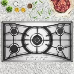 Built-in 36" Stainless Steel Gas Cooktop - 5 Sealed Burners Cook Tops - Stainless Steel 9 Built-in 36" Stainless Steel Gas Cooktop - 5 Sealed Burners Cook Tops - Stainless Steel -Appliance Shop 542d7666 4e77 4f9b 880c 54898931b45b