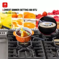 GASLAND Chef 48'' Gas Rangetop With Indicator Light 6 Deep Recessed Sealed Burners & Griddle Continuous Cast Iron Grates - Silver 14 GASLAND Chef 48'' Gas Rangetop With Indicator Light 6 Deep Recessed Sealed Burners & Griddle Continuous Cast Iron Grates - Silver -Appliance Shop 547f08ca a4bb 4408 9c70 bea2b5804168