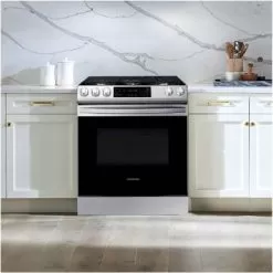 Samsung - 6.0 Cu. Ft. Front Control Slide-in Gas Range With Wi-Fi, Fingerprint Resistant - Stainless Steel -Appliance Shop 5516c42b a7df 548d aa2c 322f9c2a3305