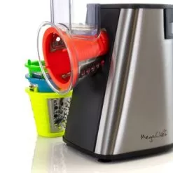 MegaChef 4 In 1 Electric Salad Maker With Assorted Grating Attachments - Silver -Appliance Shop 570c3832 81ce 4984 9a01 33a5e502b5c5