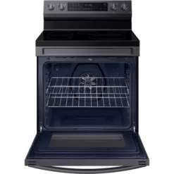 Samsung 6.3-Cu. Ft. Smart Freestanding Electric Range With No-Preheat Air Fry, Convection+ And Griddle, Brushed Black -Appliance Shop 5725d9a3 0b91 4e44 b619 5ca30f8696d0