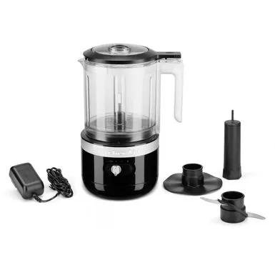 KitchenAid Cordless 5-Cup Food Chopper With Multi-Purpose Blade And Whisk Accessory In Onyx Black 3 KitchenAid Cordless 5-Cup Food Chopper With Multi-Purpose Blade And Whisk Accessory In Onyx Black