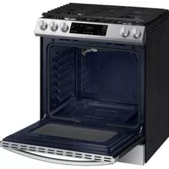 Samsung - 6.0 Cu. Ft. Front Control Slide-in Gas Range With Wi-Fi, Fingerprint Resistant - Stainless Steel -Appliance Shop 577310e1 6707 5f82 9236 ef802079d549