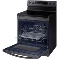 Samsung 6.3-Cu. Ft. Smart Freestanding Electric Range With No-Preheat Air Fry, Convection+ And Griddle, Brushed Black -Appliance Shop 57c0eb15 de26 4835 9496 fe04aa5ceea3