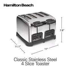 Hamilton Beach - Classic 4 Slice Toaster W/ Sure-Toast Stainless Steel -Appliance Shop 5831e888 fcde 43b8 8037 a8dd18d67855
