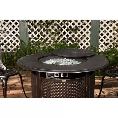 Fire Sense - Weyland Round Aluminum LPG Fire Pit - Antique Bronze 13 Fire Sense - Weyland Round Aluminum LPG Fire Pit - Antique Bronze - Image 11