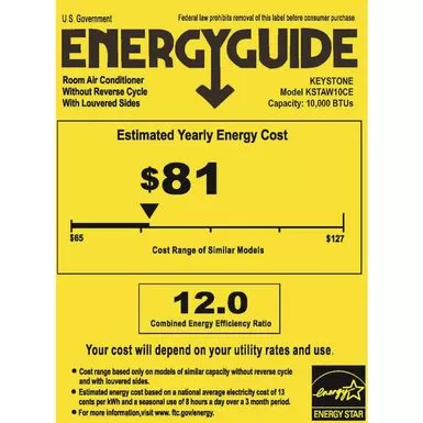 10,000 BTU, Window Cool Only, Remote Control, 115V, 60Hz Energy Star 9 10,000 BTU, Window Cool Only, Remote Control, 115V, 60Hz Energy Star - Image 7