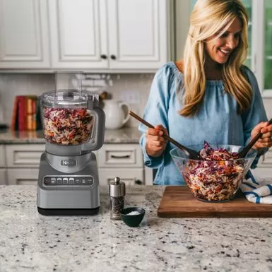 Shark Ninja - Professional Food Processor, 1000 Peak Watts, 9-Cup Capacity, Auto-iQ Preset Programs - Silver 6 Shark Ninja - Professional Food Processor, 1000 Peak Watts, 9-Cup Capacity, Auto-iQ Preset Programs - Silver - Image 4