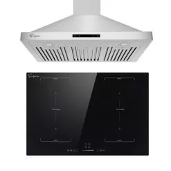 2 Piece Kitchen Appliances Packages Including 30" Induction Cooktop And 30" Wall Mount Range Hood - 30"