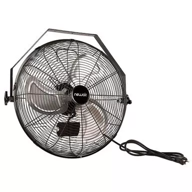 NewAir - 3000 CFM 18” High Velocity Wall Mounted Fan With Sealed Motor Housing And Ball Bearing Motor - Black 10 NewAir - 3000 CFM 18” High Velocity Wall Mounted Fan With Sealed Motor Housing And Ball Bearing Motor - Black - Image 8